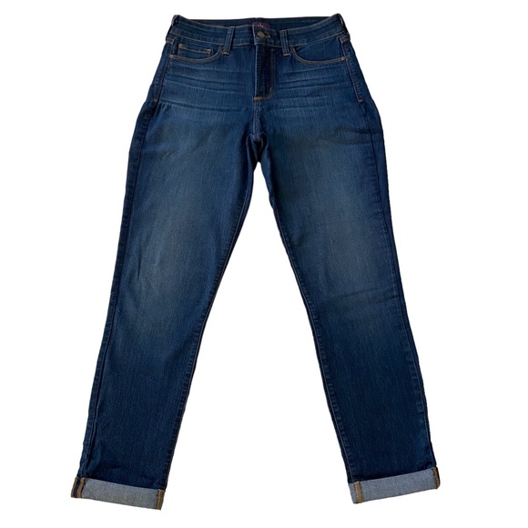 NYDJ Lift Tuck Technology Annabelle Skinny Boyfriend Cuffed Hem Jeans Size 6 - Picture 14 of 14